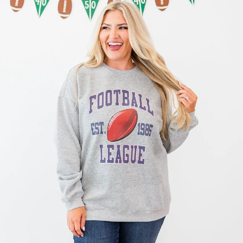 Unique Fashion Cozy On Game Day Pullover, Heather Gray