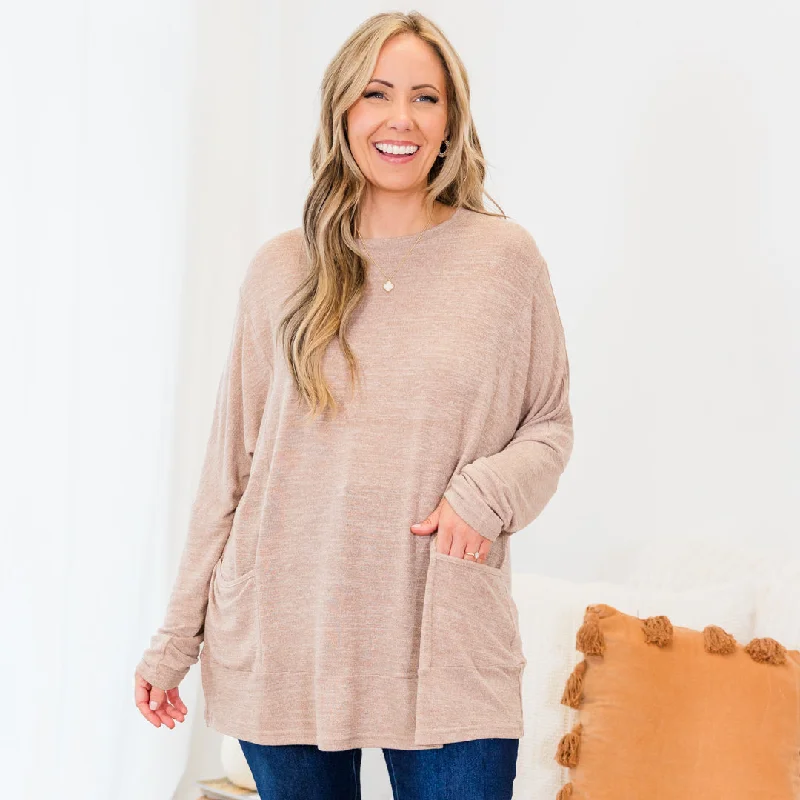Perfect Tailoring Crisp Autumn Air Tunic, Taupe