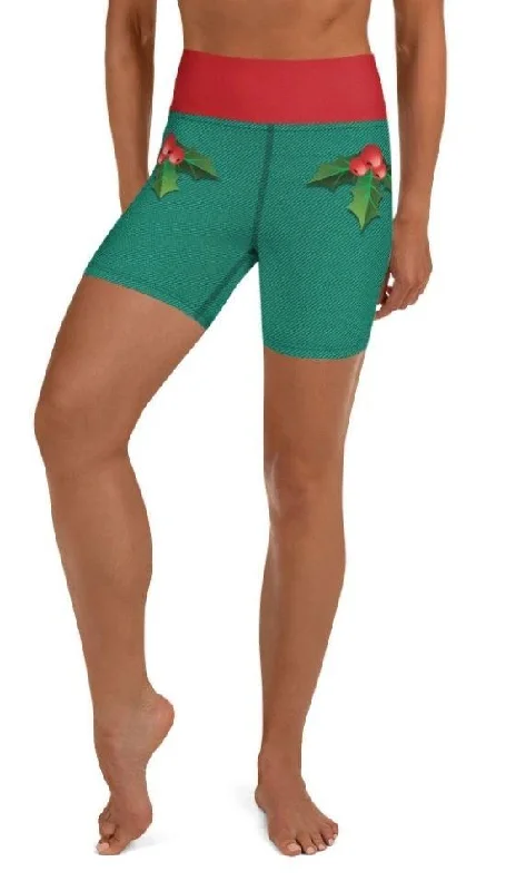 Fashionable And Versatile Cute Christmas Yoga Shorts