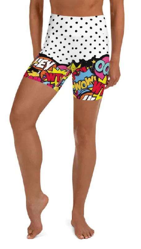 Smart Casuals Cutest Pop Art Yoga Shorts