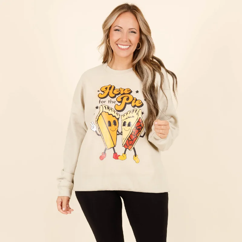 Personal Design Dancing Pies Sweatshirt, Sand