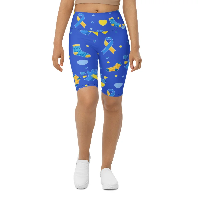 Soft Textures Down Syndrome Awareness Biker Shorts