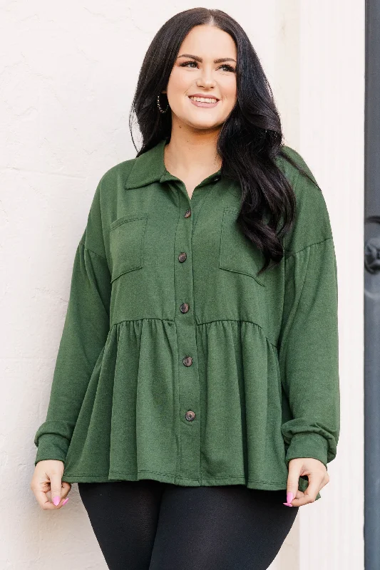 Effortless Wear Elegant Nights Top, Olive