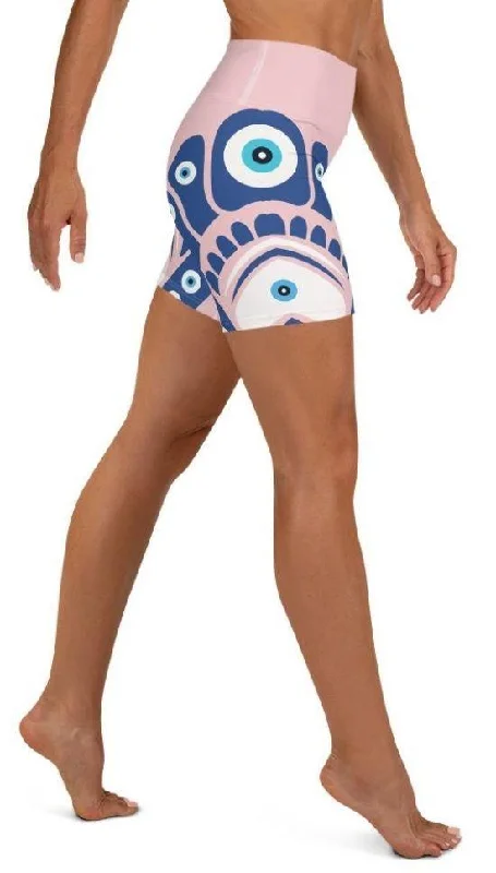 Chic Outfits Eye Symbol Yoga Shorts
