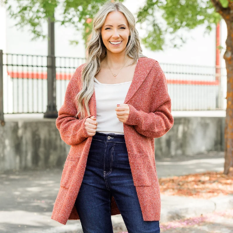 Fashion And Simplicity Fall Beyond Cardigan, Heather Rust