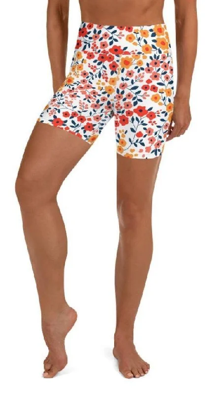 Noble Temperament Floral Warmth Yoga Shorts