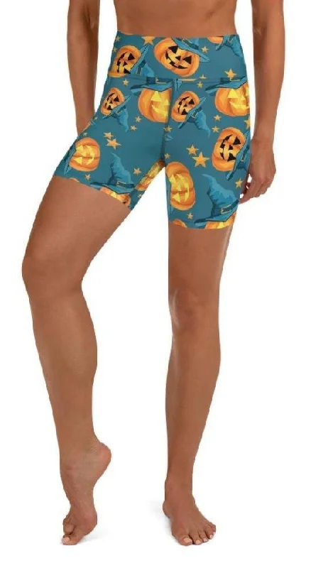 Fashion Wear Halloween Pumpkin Yoga Shorts