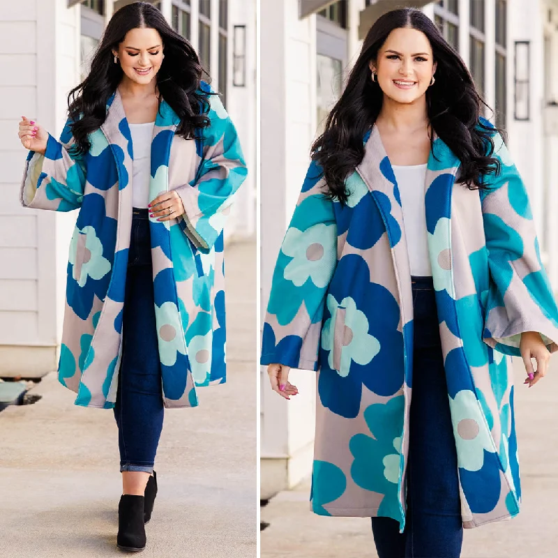 Cozy Look I'm Into You Coat, Teal