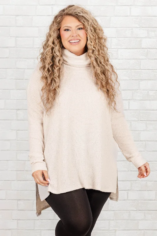 Bright Colors Keep Your Trust Sweater, Bone