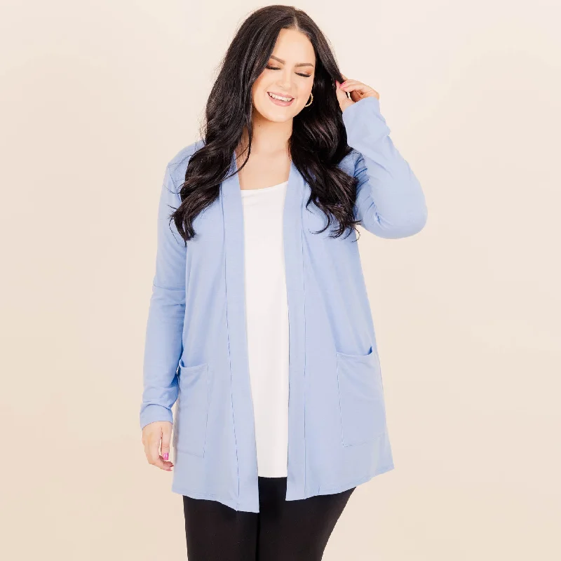 High-end Design Kindness And Compassion Cardigan, Spring Blue