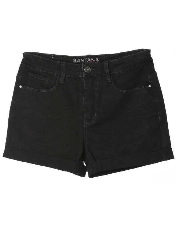 Layered Comfort Label Willow Rolled Hem Denim Shorts