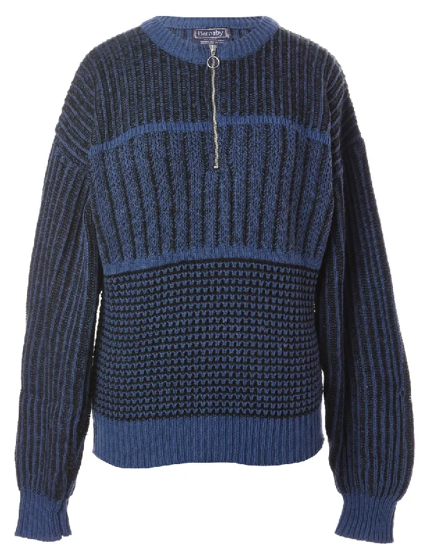 Exclusive Customization Label Zip Front Knitted Jumper