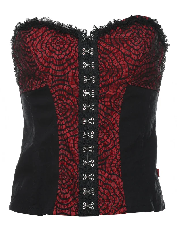 Fresh Wear Lace Ruffled Corset - M