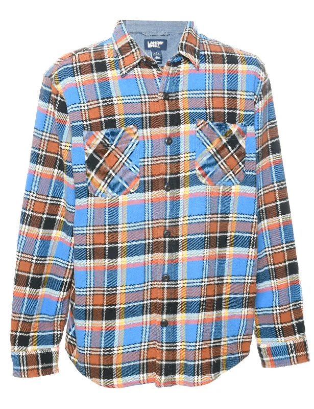 Luxe Comfort Land's End Checked Shirt - L