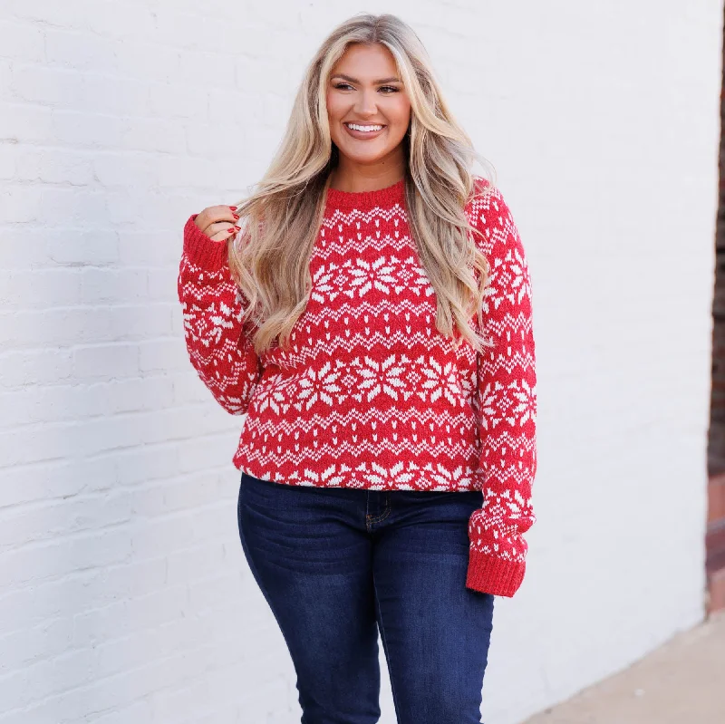 Cute Design Late Goodbye Top, Red