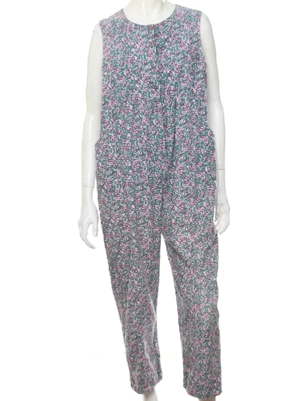 Easygoing Fashion Laura Ashley Floral Jumpsuit - S