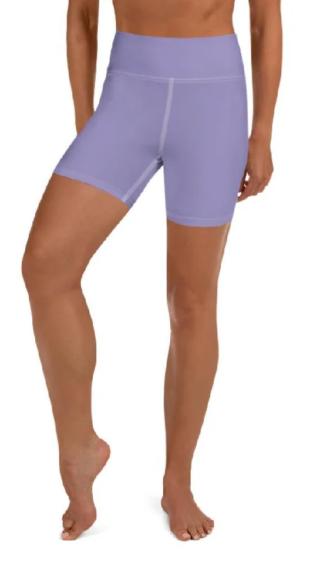 Noble And Elegant Lavender Yoga Shorts