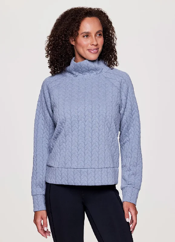Elegant Fit Lennox Cable Cowl Neck Pullover