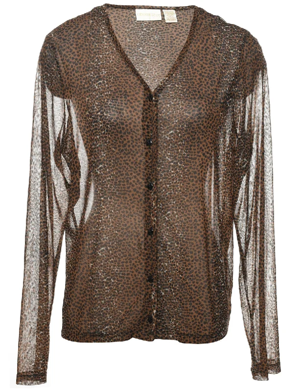 Casual Choice Leopard Print Blouse - XL