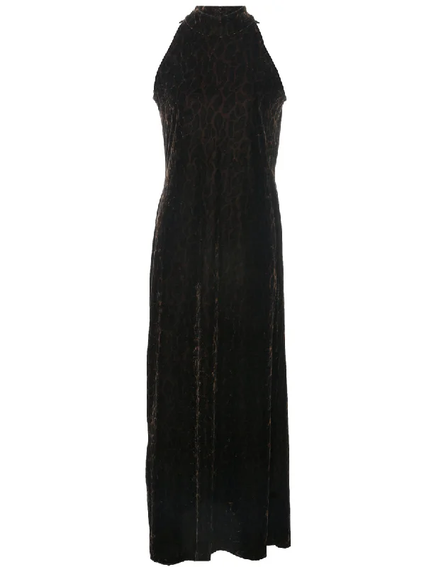 Cozy Chic Leopard Print Evening Dress - M