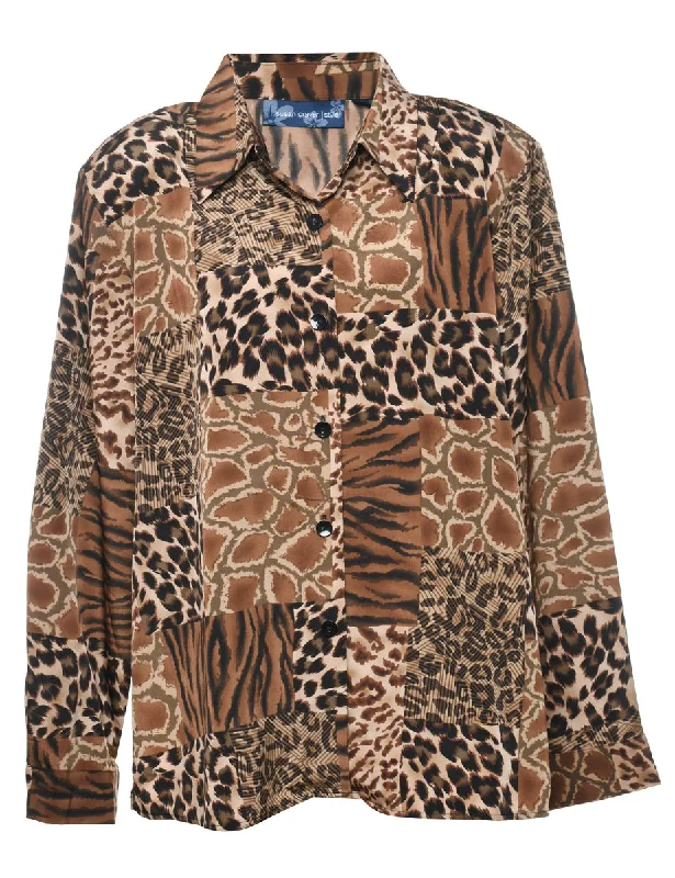 Soft Comfort Leopard Print Shirt - XL