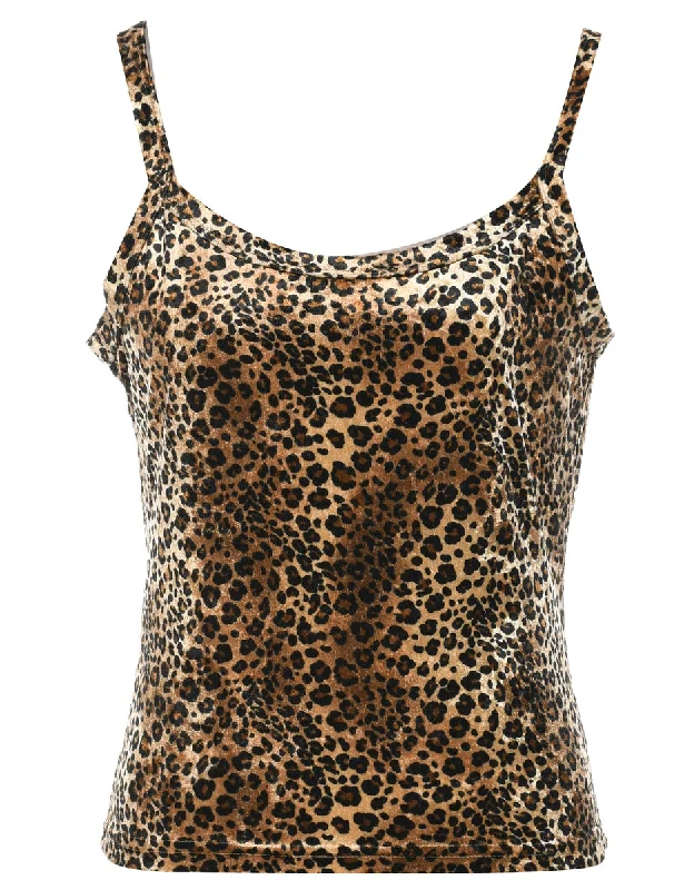 Cozy Lifestyle Leopard Printed Top - M