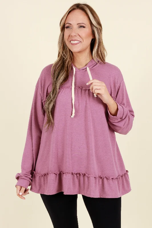 Fashion Comfort Let's Go Ice Skating Hoodie, Violet