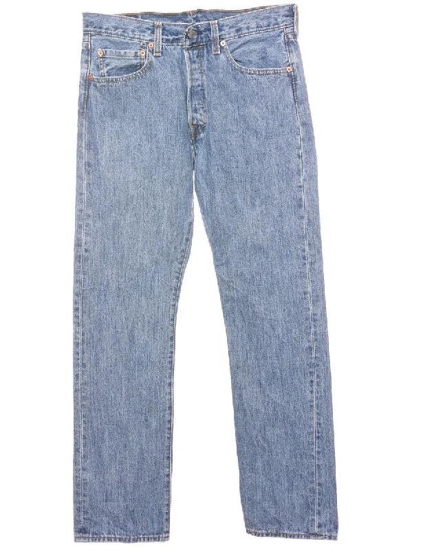 Warm Chic Outfits Levi's 501 Straight Fit Light Wash Jeans - W32 L32