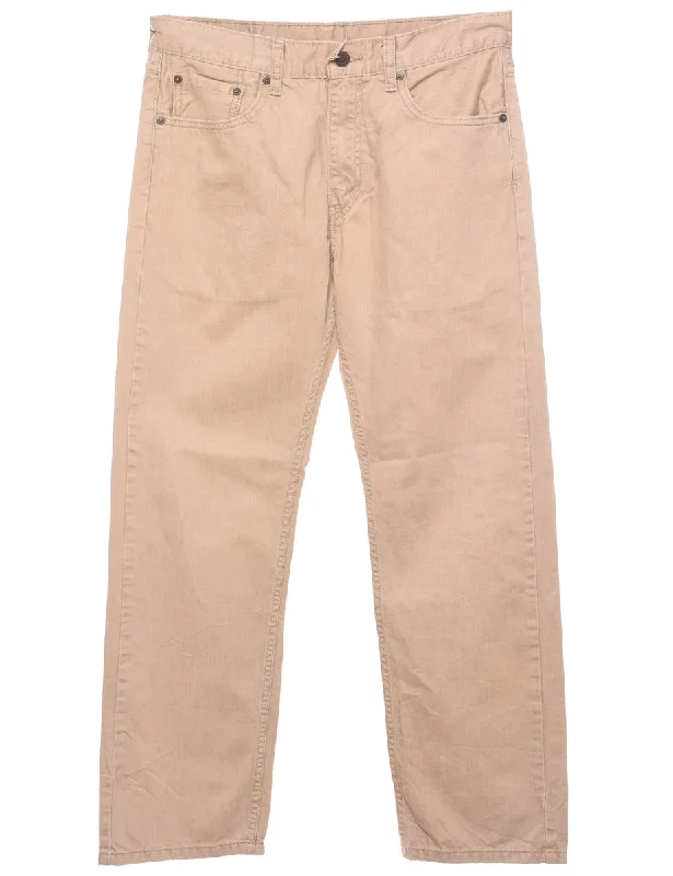 Mid-length Style Levi's 505 Beige Straight-Fit Jeans - W32 L30