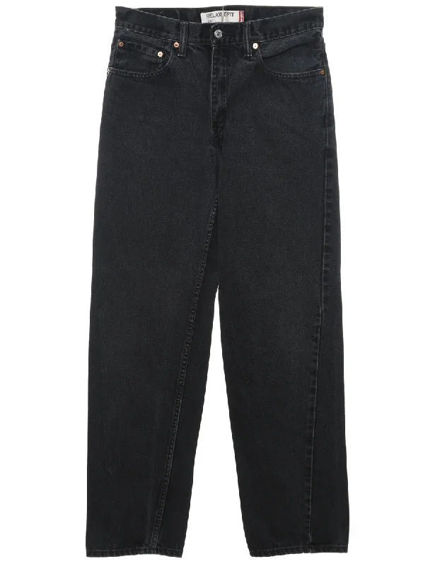 Design Perception Levi's Black Straight-Fit 550 Jeans - W32 L34