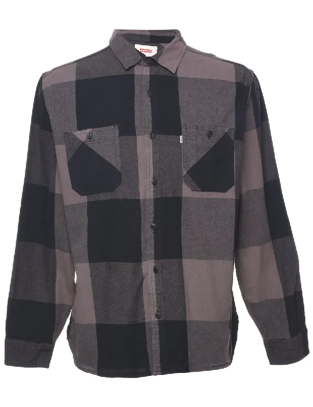 Bottom And Versatile Levi's Checked Shirt - L