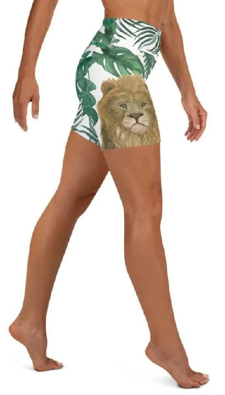 Elegant Tailoring Lion Yoga Shorts