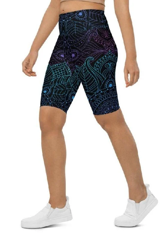 Breezy Style Magical Mandala Biker Shorts