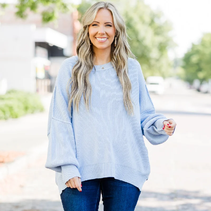 Fresh And Simple Magically Perfect Sweater, Light Blue