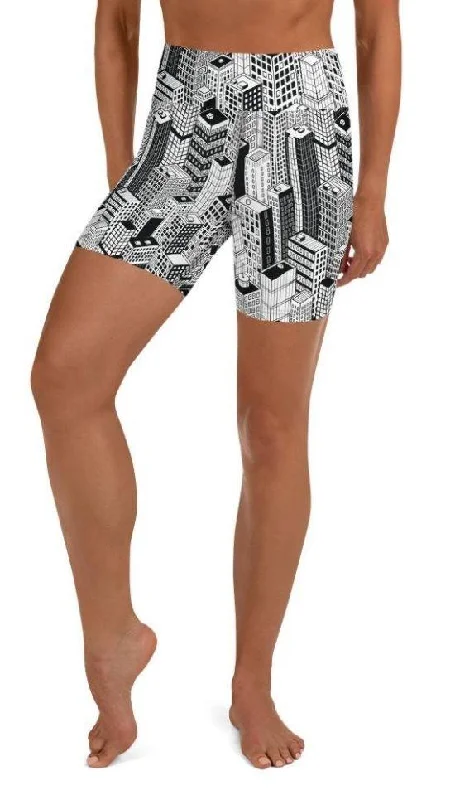 High-end Design Manhattan View Yoga Shorts