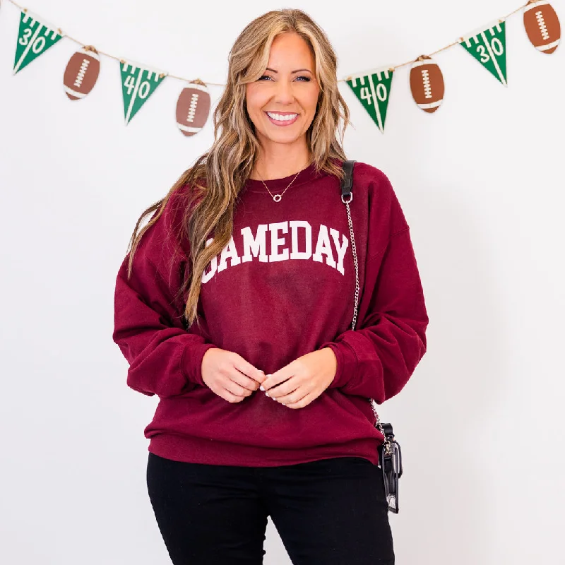 High-quality Design Meet Me At The Game Sweatshirt, Maroon