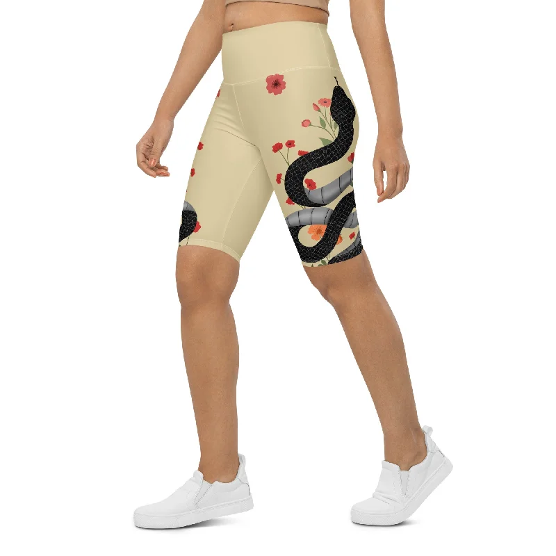 Comfortable Design Midnight Serpent Biker Shorts