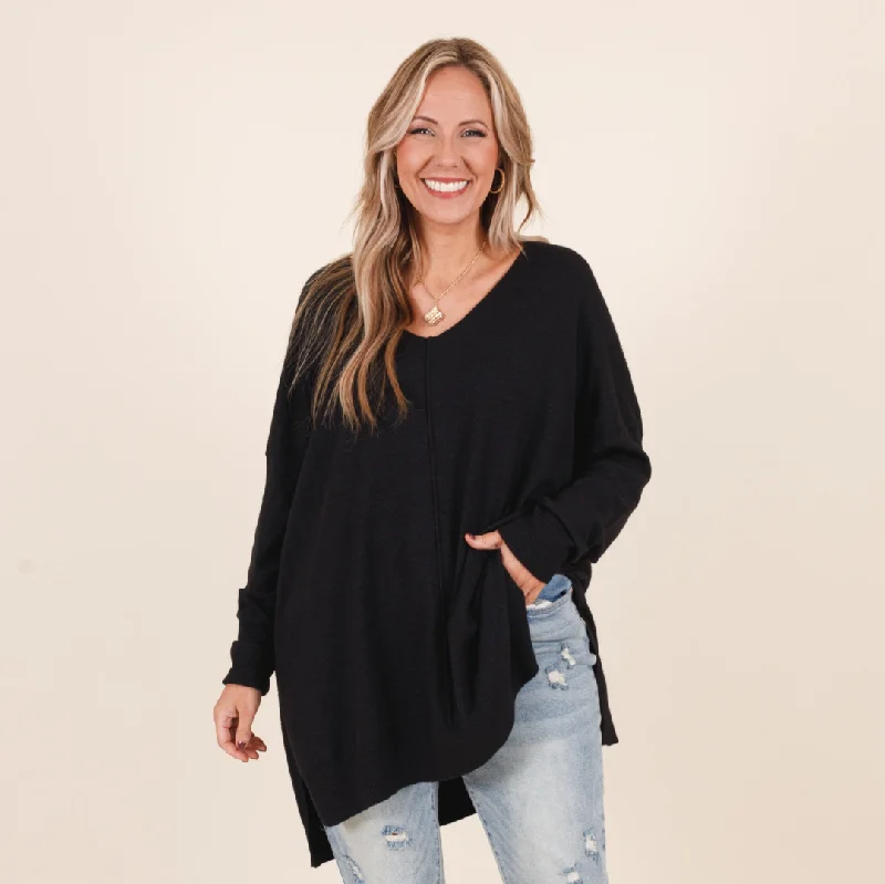Cute Design Miss Who I Was Sweater, Heather Black