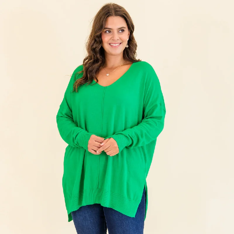 Personal Charm Miss Who I Was Sweater, Kelly Green