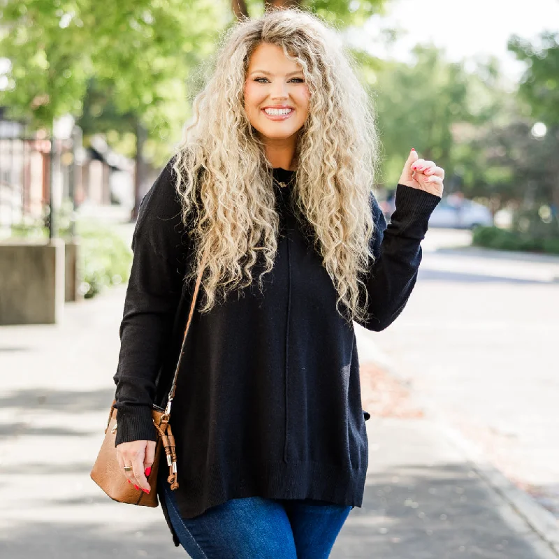 Personalized Design Miss Who You Were Sweater, Black