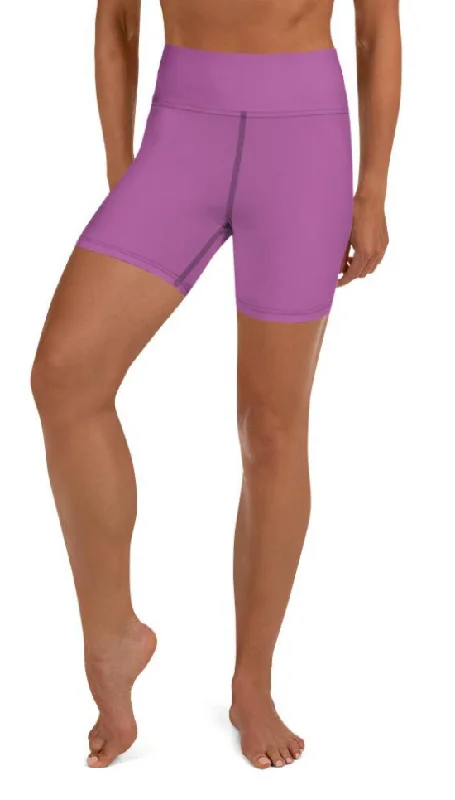 Playful Style Mulberry Purple Yoga Shorts