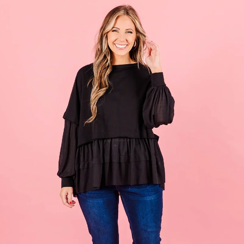 Trendy And Casual My Kind Of Fun Top, Black