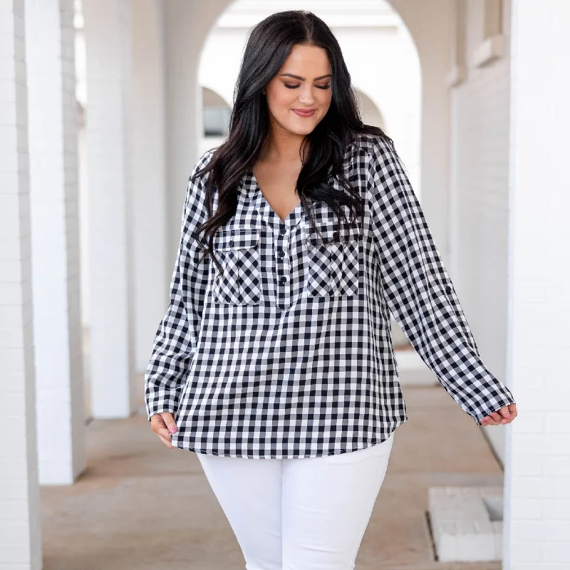 Comfortable And Cold-proof New Sight Top, Gingham