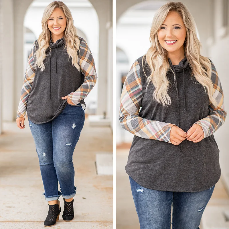 Minimal Comfort Number One Fan Sweater, Charcoal
