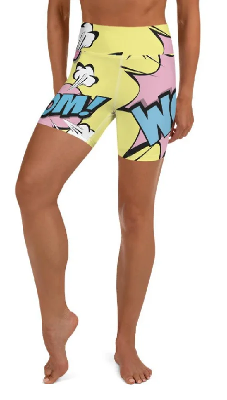 Innovative Design Pastel Pop Art Yoga Shorts