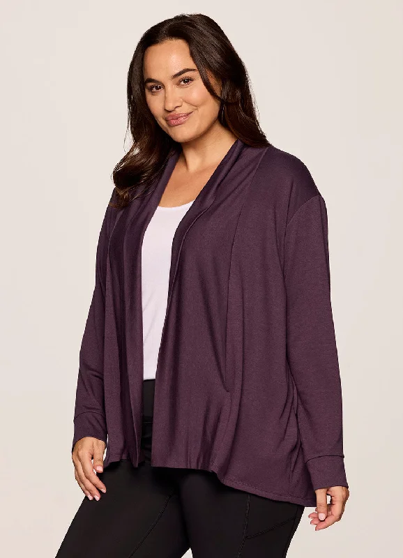 Exquisite Details Plus Lotus Open Cardigan
