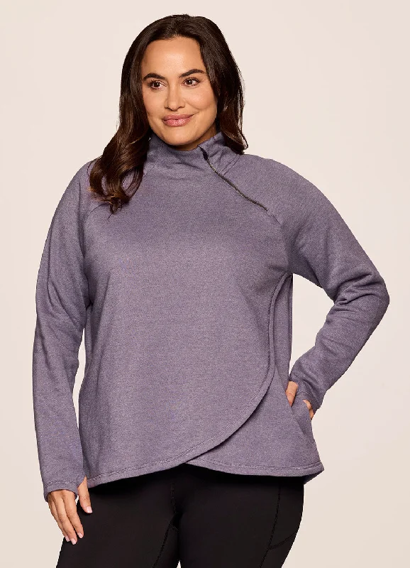 Daily Comfort Plus Prime Ready To Roll Fleece Zip Mock Neck Pullover