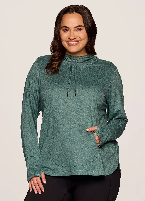 Casual Elegance Plus Studio Breathe Super Soft Hoodie Tunic