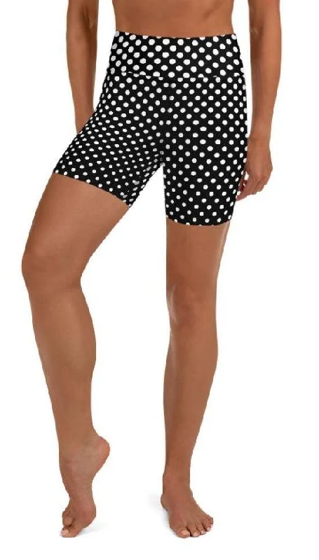 Stylish Fit Polka Dot Optical Yoga Shorts