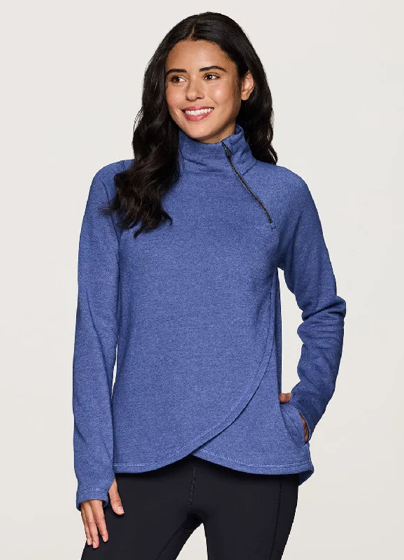 Fashion Touch Prime Ready To Roll Fleece Zip Mock Neck Pullover